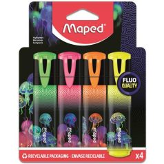   MAPED Szövegkiemelő készlet, 1-5 mm, MAPED "Deepsea Paradise Fluo Peps", 4 különböző szín