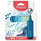 MAPED Szövegkiemelő készlet, 1-5 mm, MAPED "Fluo Peps Assorted", vegyes színek