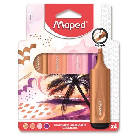 MAPED Szövegkiemelő készlet, 1-5 mm, MAPED "Fluo Peps Assorted", vegyes színek