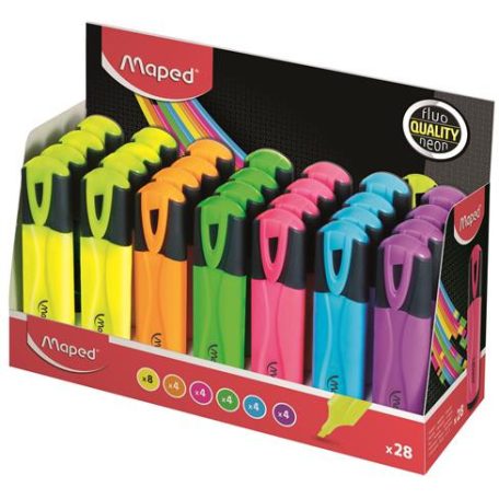 MAPED Szövegkiemelő display, 1-5 mm, MAPED "Fluo Peps Classic", vegyes színek