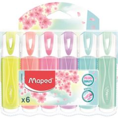   MAPED Szövegkiemelő készlet, 1-5 mm, MAPED "Fluo Peps Quality", 6 különböző pasztell szín