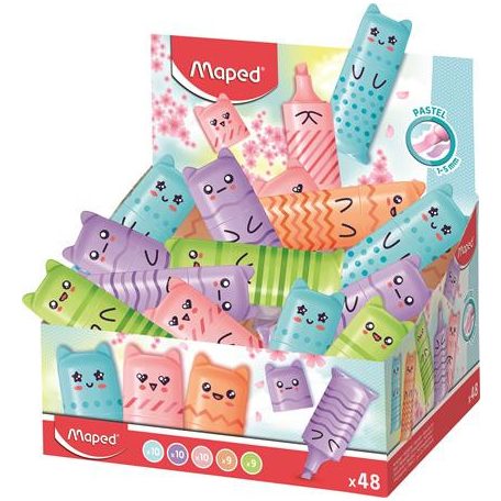 MAPED Szövegkiemelő display, 1-5 mm, MAPED "Mini Pastel", 5 különböző pasztell szín