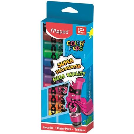 MAPED Tempera készlet 12 szín, 12x12 ml, MAPED
