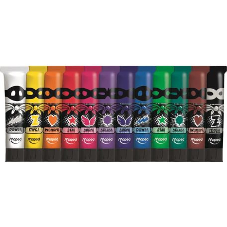 MAPED Tempera készlet 12 szín, 12x12 ml, MAPED