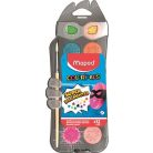 MAPED Vízfesték, 12 szín, 30 mm átm/szín + ajándék ecset, MAPED