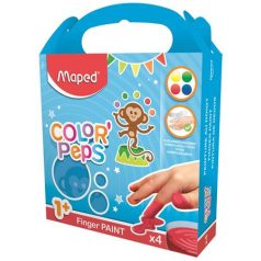 MAPED Ujjfesték, alap színek, 4x80 g, MAPED
