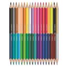 MAPED Színes ceruza készlet, háromszögletű, kétvégű, MAPED "Color'Peps Duo", 36 különböző szín