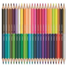   MAPED Színes ceruza készlet, háromszögletű, kétvégű, MAPED "Color'Peps Duo", 48 különböző szín