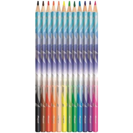 MAPED Színes ceruza készlet, háromszögletű, MAPED „Arctic jégvilág”, 12 különböző szín