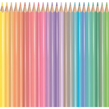MAPED Színes ceruza készlet, háromszögletű, MAPED "Color'Peps Pastel", 24 különböző pasztell szín