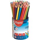 MAPED Színes ceruza készlet, háromszögletű, ceruzatartó, MAPED "School Peps"