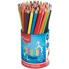 MAPED Színes ceruza készlet, háromszögletű, ceruzatartó, MAPED "School Peps"