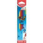 MAPED Színes ceruza készlet, háromszögletű, MAPED "Color'Peps Star", 6 különböző szín