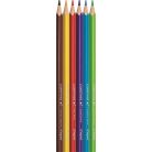 MAPED Színes ceruza készlet, háromszögletű, MAPED "Color'Peps Star", 6 különböző szín