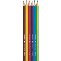   MAPED Színes ceruza készlet, háromszögletű, MAPED "Color'Peps Star", 6 különböző szín