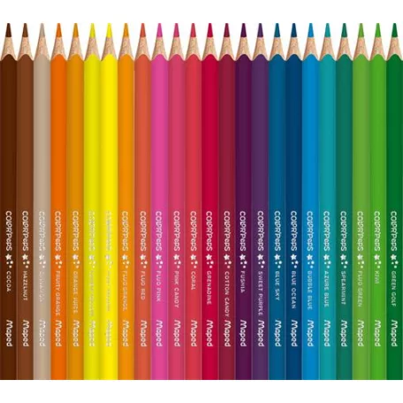 MAPED Színes ceruza készlet, háromszögletű, MAPED "Color'Peps Star", 72 különböző szín