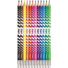   MAPED Színes ceruza készlet, háromszögletű, radírozható, MAPED "Color'Peps Oops", 12 különböző szín