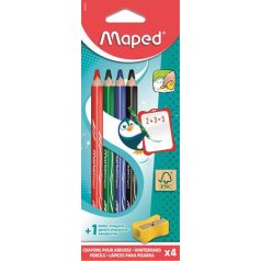   MAPED Táblaceruza készlet, fehértáblához, MAPED, 4 féle szín, hegyezővel