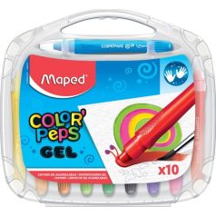   MAPED Zsírkréta, kitekerhető, MAPED "Color'Peps GEL", 10 különböző szín