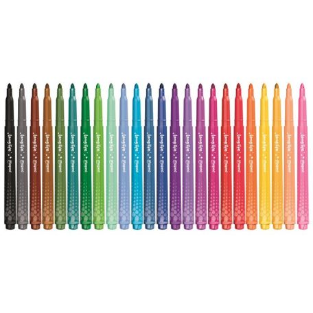 MAPED Filctoll készlet, 3,7 mm, kimosható, MAPED „Color'Peps Long Life 2”, 24 különböző szín