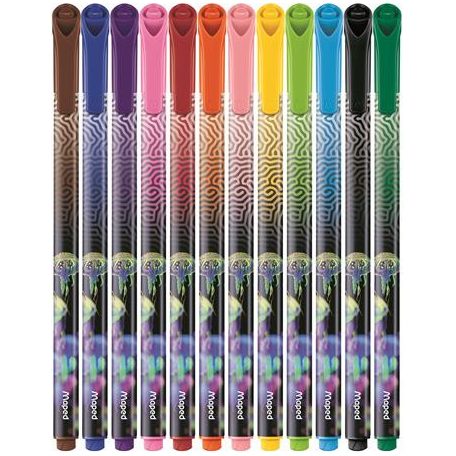 MAPED Filctoll készlet, 0,8 mm, kimosható, MAPED "Deepsea Paradise", 12 különböző szín