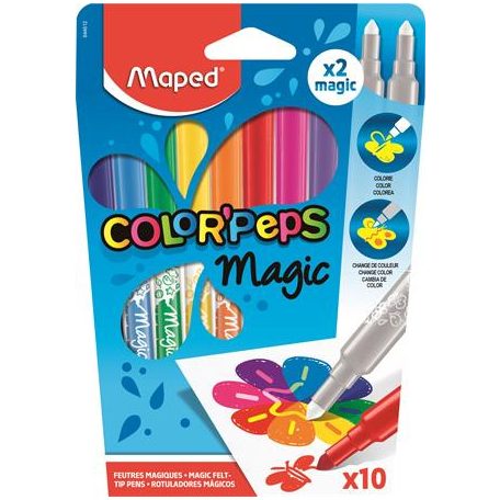 MAPED Filctoll készlet, 3,6 mm, MAPED "Color'Peps Magic", 8+2 különböző szín