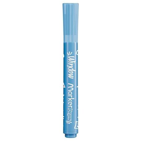 MAPED Ablakfilc készlet, vastag, törlőkendővel, 5 mm, MAPED "Marker'Peps", 6 különböző szín