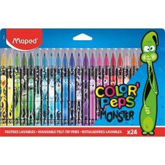   MAPED Filctoll készlet, 2,8 mm, kimosható, MAPED "Color'Peps Monster" 24 különböző szín