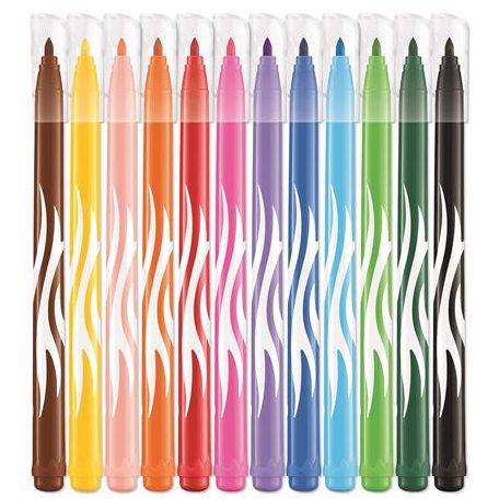 MAPED Filctoll készlet, 2,8 mm, kimosható, MAPED "Color'Peps Jungle", 12 különböző szín