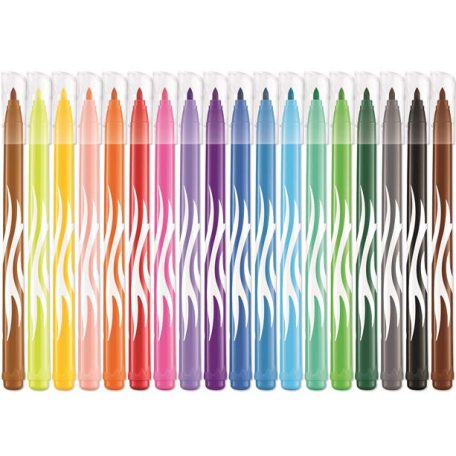 MAPED Filctoll készlet, 2,8 mm, kimosható, MAPED "Color'Peps Jungle", 18 különböző szín