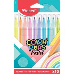   MAPED Filctoll készlet, 2,8 mm, kimosható, MAPED  "Color'Peps Pastel", 10 különböző pasztell szín