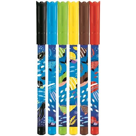 MAPED Filctoll készlet, 2 mm, kimosható, MAPED "Color'Peps Ocean Life", 6 különböző szín