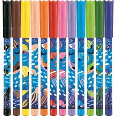   MAPED Filctoll készlet, 2 mm, kimosható, MAPED "Color'Peps Ocean Life", 12 különböző szín