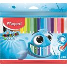 MAPED Filctoll készlet, 2 mm, kimosható, MAPED "Color'Peps Ocean", 18 különböző szín