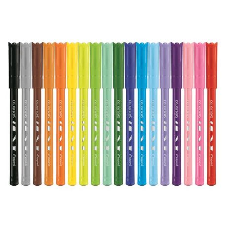 MAPED Filctoll készlet, 2 mm, kimosható, MAPED "Color'Peps Ocean", 18 különböző szín