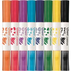   MAPED Filctoll készlet, 7,5 mm, kétvégű, MAPED "Color'Peps Duo Stamp" 8 különböző szín és minta