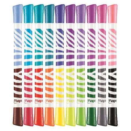 MAPED Filctoll készlet, kimosható, MAPED "Color'Peps Duo", 20 különböző szín