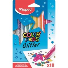   MAPED Filctoll készlet, 2,8 mm, csillámos, MAPED "Color'Peps Glitter", 10 különböző szín