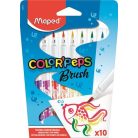 MAPED Filctoll készlet, kimosható, ecsetjellegű, MAPED "Color ’Peps Brush", 10 különböző szín