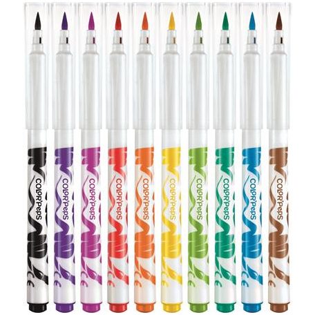 MAPED Filctoll készlet, kimosható, ecsetjellegű, MAPED "Color ’Peps Brush", 10 különböző szín