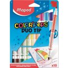 MAPED Filctoll készlet, MAPED "Color'Peps Duo Tip", 10 különböző szín