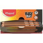MAPED Grafitceruza display, HB, háromszögletű, MAPED "Black Peps"