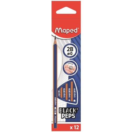 MAPED Grafitceruza, 2B, háromszögletű, MAPED "Black' Peps Navy"