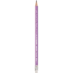   MAPED Grafitceruza radírral, HB, háromszögletű, MAPED "Black'Peps Pastel", vegyes pasztell színek