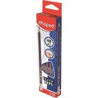 MAPED Grafitceruza radírral, HB, háromszögletű, MAPED "Black'Peps Navy"