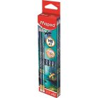 MAPED Grafitceruza radírral, HB, háromszögletű, MAPED "Dragon sárkány"