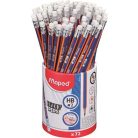 MAPED Grafitceruza radírral ceruzatartó, HB, háromszögletű, MAPED "Black'Peps Navy"