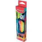 MAPED Grafitceruza radírral, HB, háromszögletű, MAPED "Black'Peps Energy", 6 különböző minta