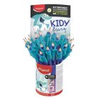 MAPED Grafitceruza radírral és ceruzafogóval, ceruzatartó, HB, háromszögletű, MAPED "Kidy Learn"