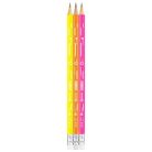 MAPED Grafitceruza radírral, HB, háromszögletű, MAPED "Black'Peps Neon", vegyes színek